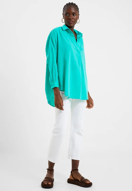 Rhodes Crepe Popover Shirt Relaxed Women's Beachy