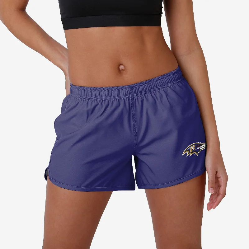 Baltimore Ravens Womens Solid Running Shorts Sharp Women's Italian