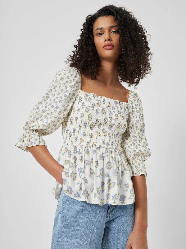 Doria Smock Balloon-Sleeve Top Youthful Women's Pop