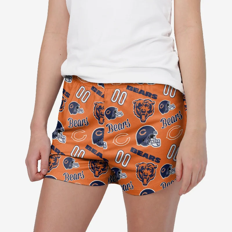 Chicago Bears Womens Gameday Ready Lounge Shorts Dapper Women's Bow - adorned