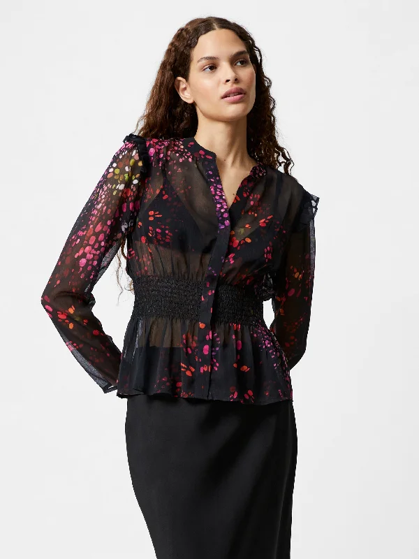 Elise Ruched Waist Top Casual Women's Loose - fitting