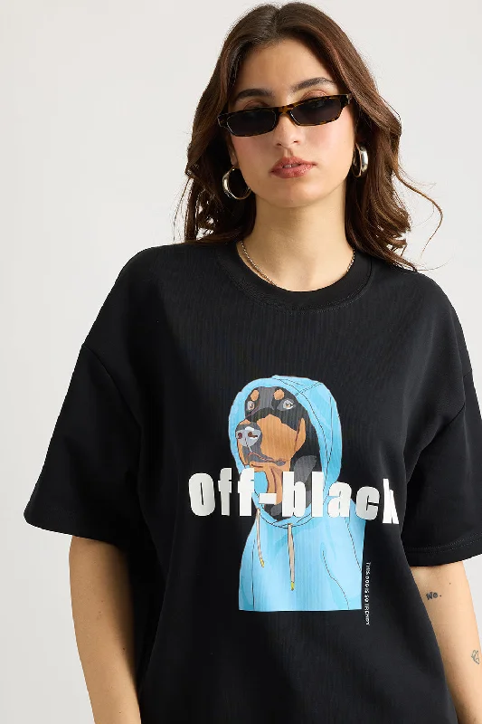 Black Off Black T-Shirt Confident Women's Power