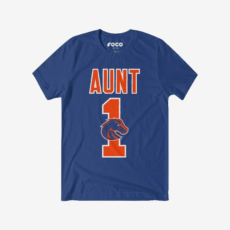 Boise State Broncos Number 1 Aunt T-Shirt Earthy Women's Hemp - based