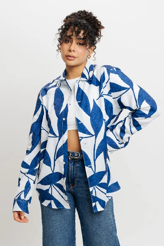 Leafy Marble Full Sleeves Women's Shirt Tough Women's Military - inspired