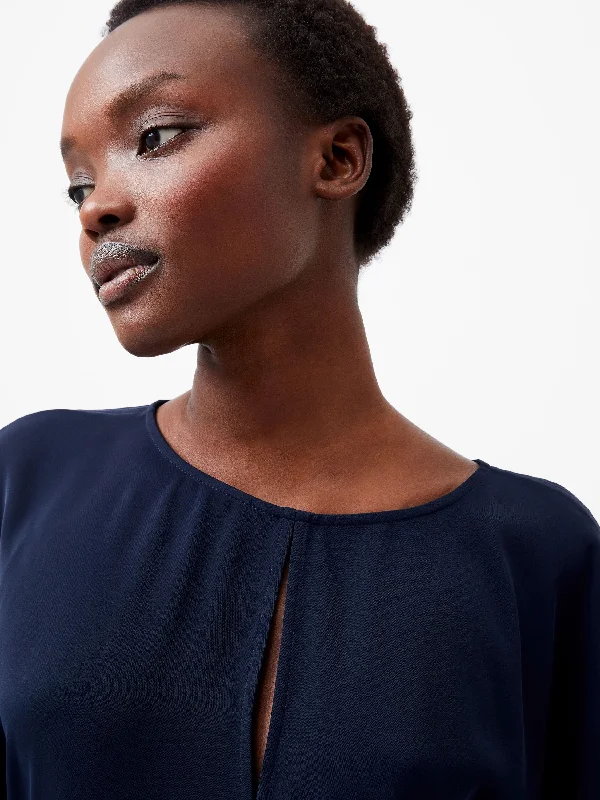 Carmen Recycled Crepe Flare Sleeve Top Gym