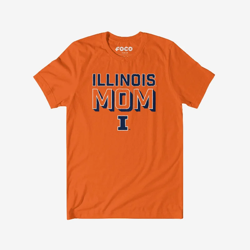Illinois Fighting Illini Team Mom T-Shirt Sustainable Organic