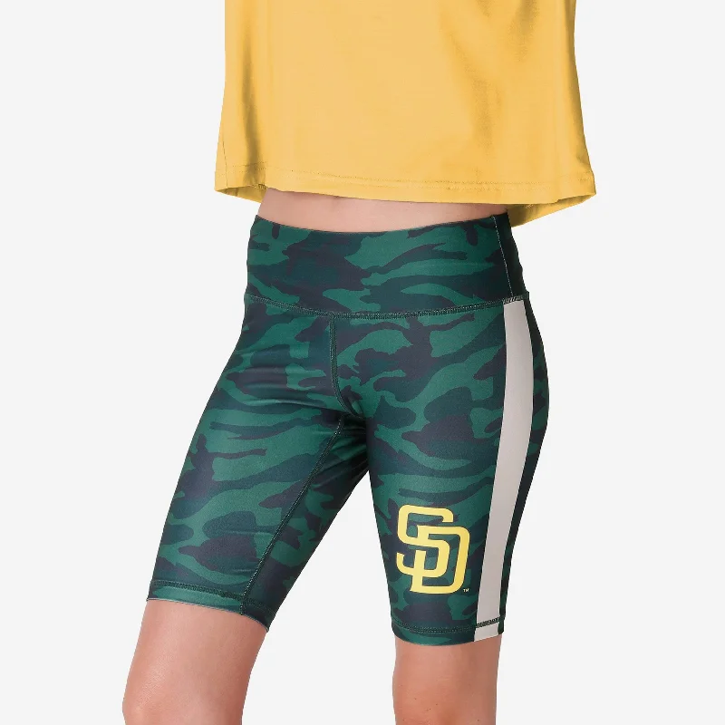 San Diego Padres Womens Camo Bike Shorts Adventure