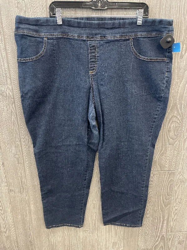 Jeans Straight By Denim And Company In Blue Denim, Size: 26 Scandinavian