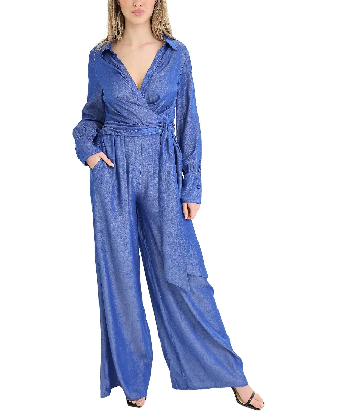 Surplice Chambray Jumpsuit Disco