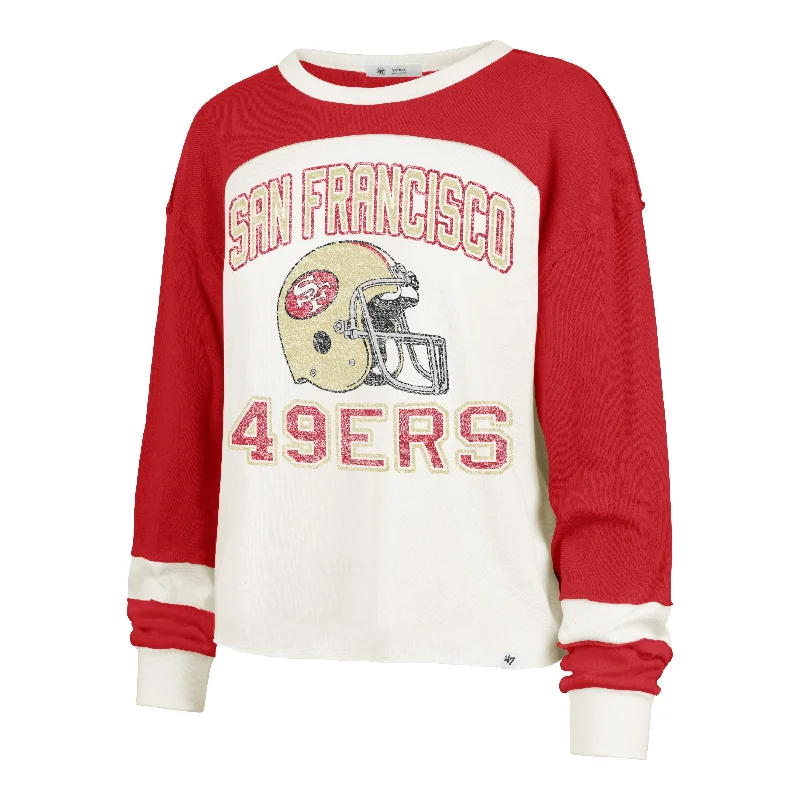 SAN FRANCISCO 49ERS HISTORIC GRIDIRON CURVE '47 TONI LONG SLEEVE TEE WOMENS Sporty Women's Tennis