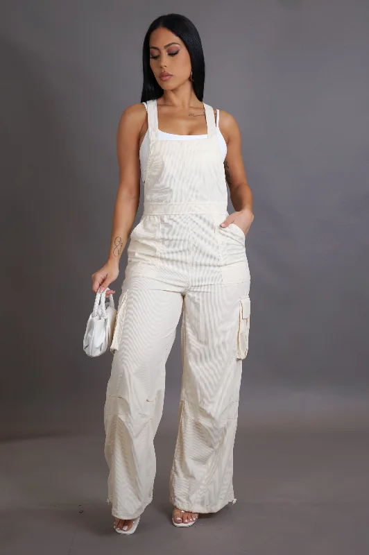 Overalls Jumpsuit - Cream Artistic Women's Avant - 