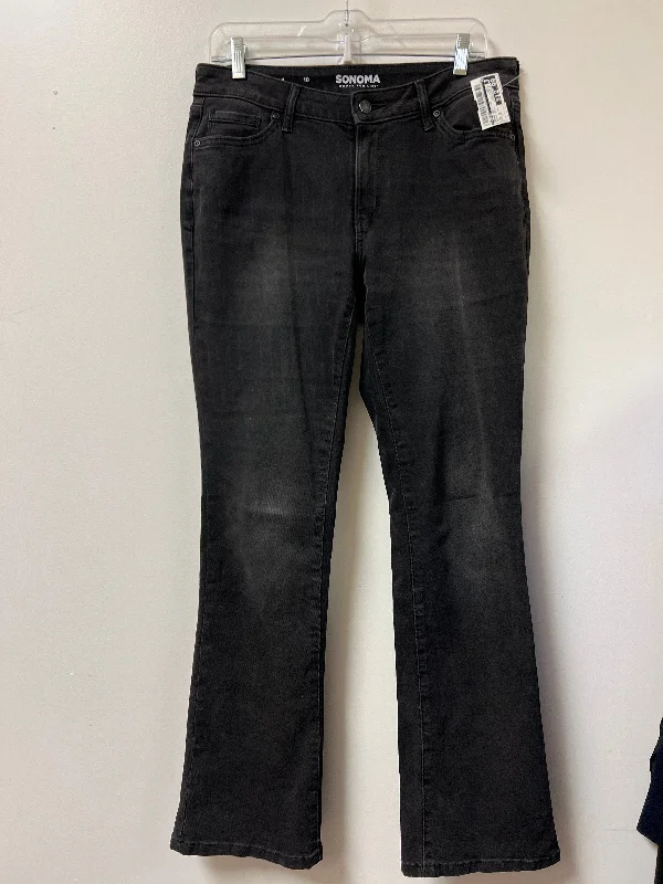 Jeans Boot Cut By Sonoma In Black Denim, Size: 10 Refined Women's Classic 