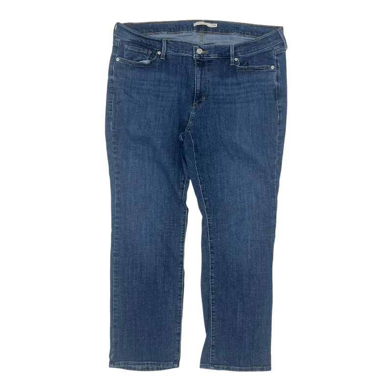 Jeans Straight By Levis In Blue Denim, Size:20 Bold Women's Statement