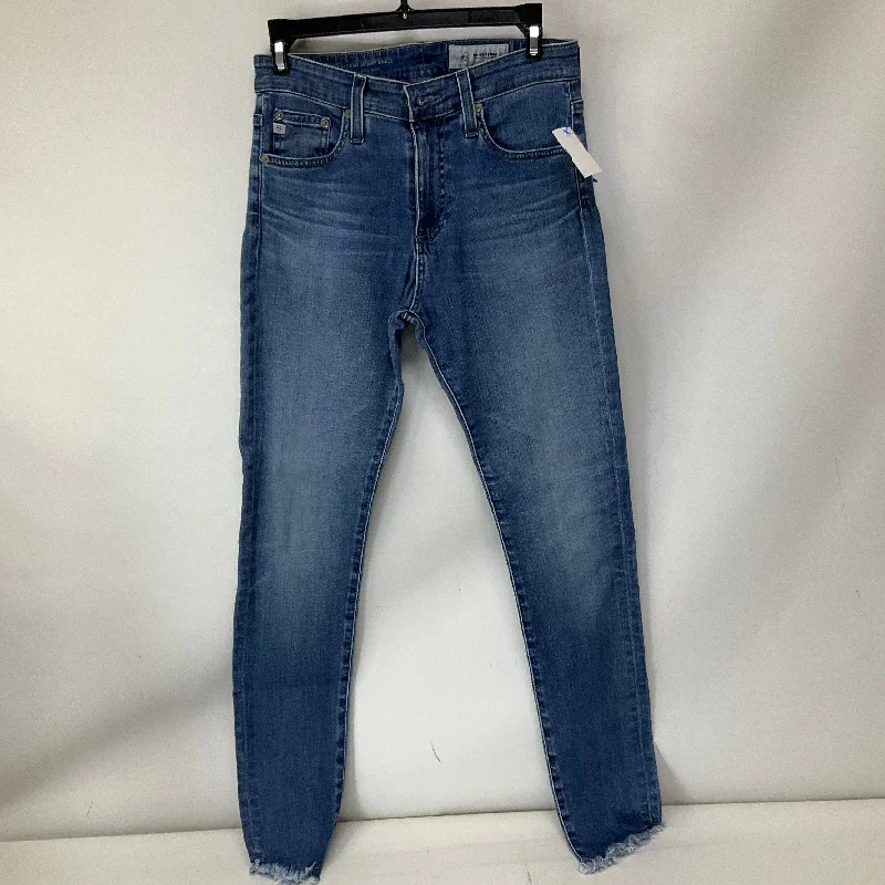 Jeans Skinny By Ag Jeans In Blue Denim, Size: 2 European