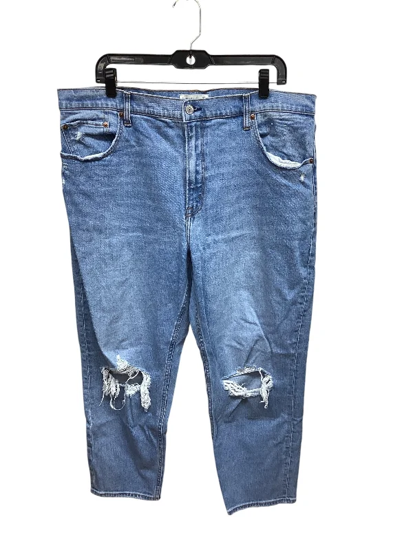 Jeans Straight By Abercrombie And Fitch In Blue Denim, Size: 18 Sophisticated Women's Tailored