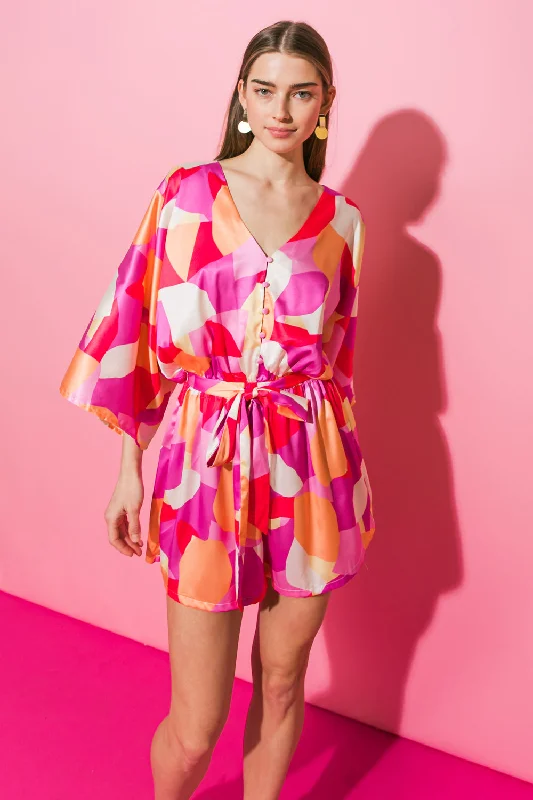 OUT IN THE MIDDLE SATIN ROMPER purpose