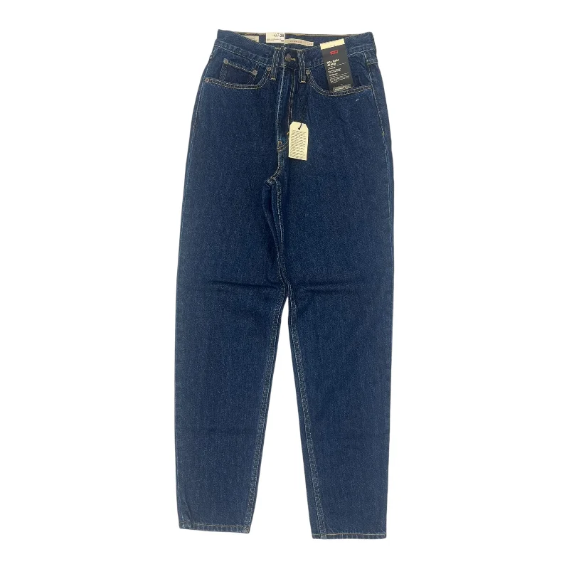 Jeans Straight By Levis In Blue Denim, Size:4 Dynamic Women's Moto