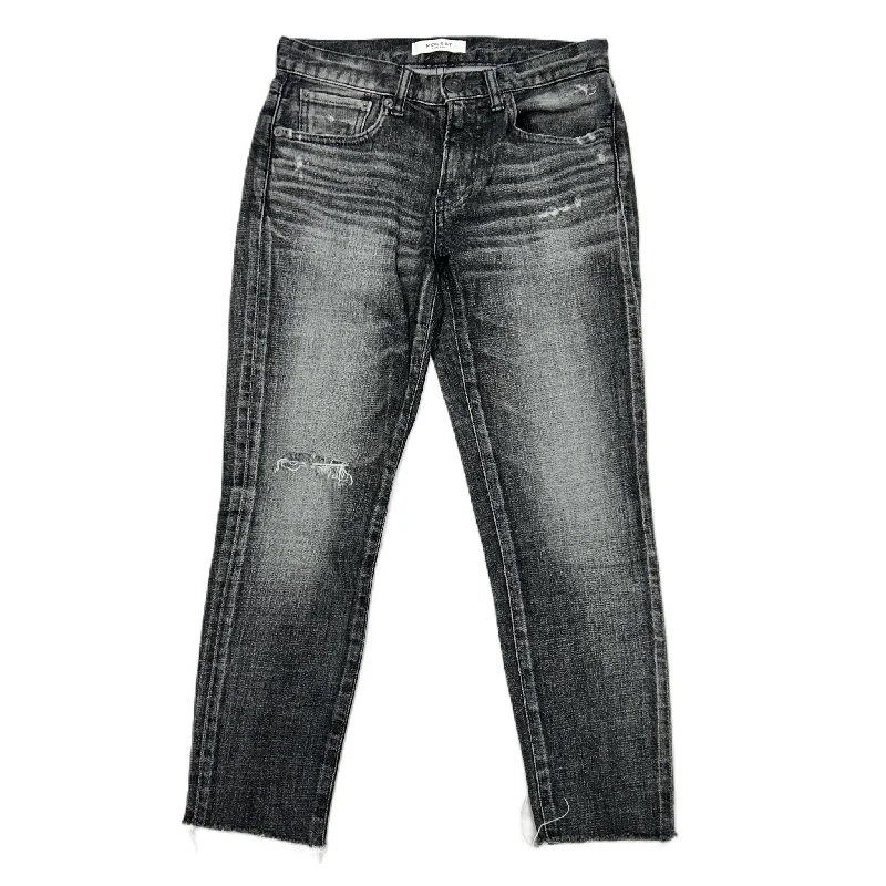 Jeans Straight By Moussy Vintage In Black Denim, Size: 0 Laid - back Women's Vibe