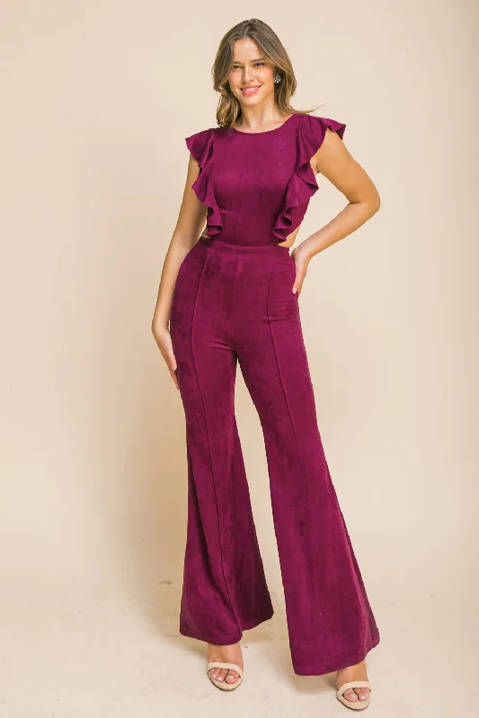 SENSATIONAL SWEETHEART SUEDE JUMPSUIT Disco