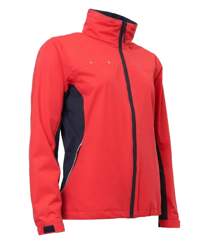 Women Swinley Rain Jacket In Poppy Red Monochromatic All - in - one