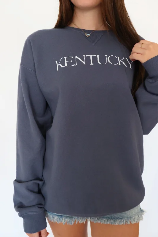 The Best Kentucky Sweatshirt- Navy Monochromatic Office Style
