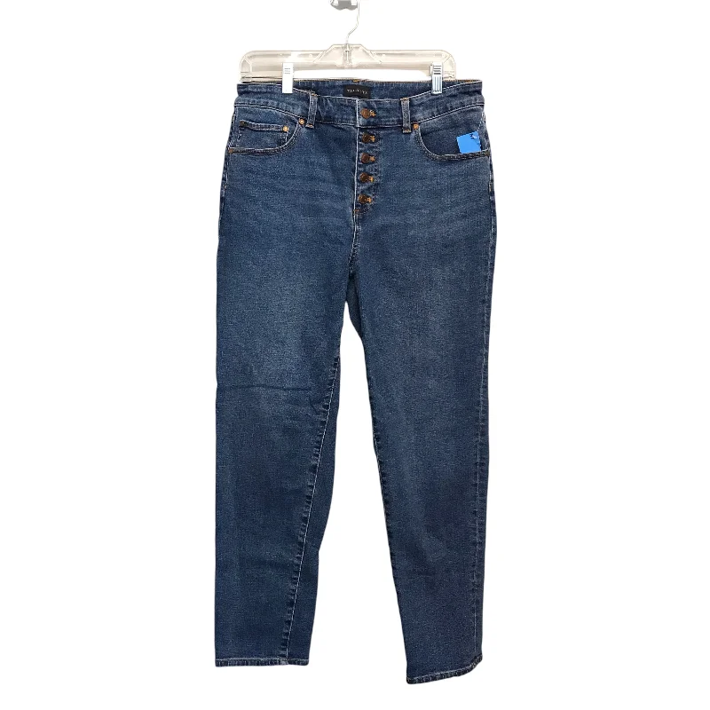Jeans Straight By Talbots In Blue Denim, Size:10 Minimalist Women's Casual