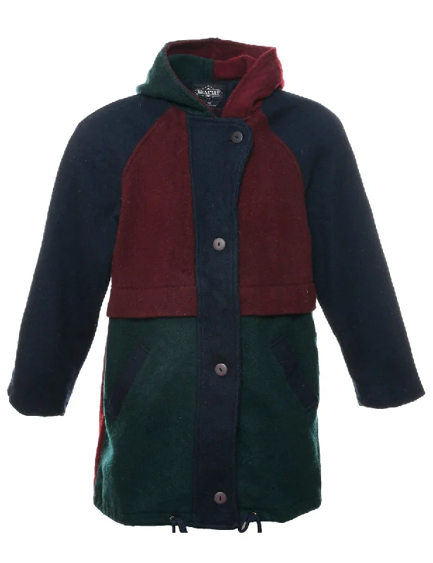 Hooded Wool Coat - M Traditional Women's Wool