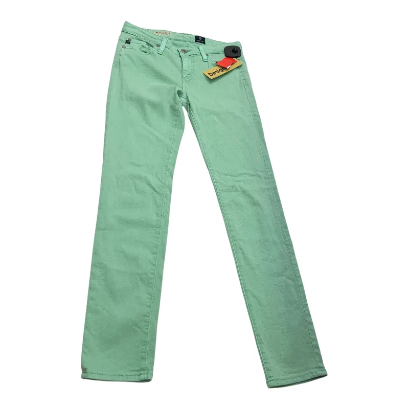 Jeans Skinny By Adriano Goldschmied In Green Denim, Size: 2 Sophisticated Women's Tailored Jeans Skinny By Adriano Goldschmied In Green Denim, Size: 2 Sophisticated Women's Tailored