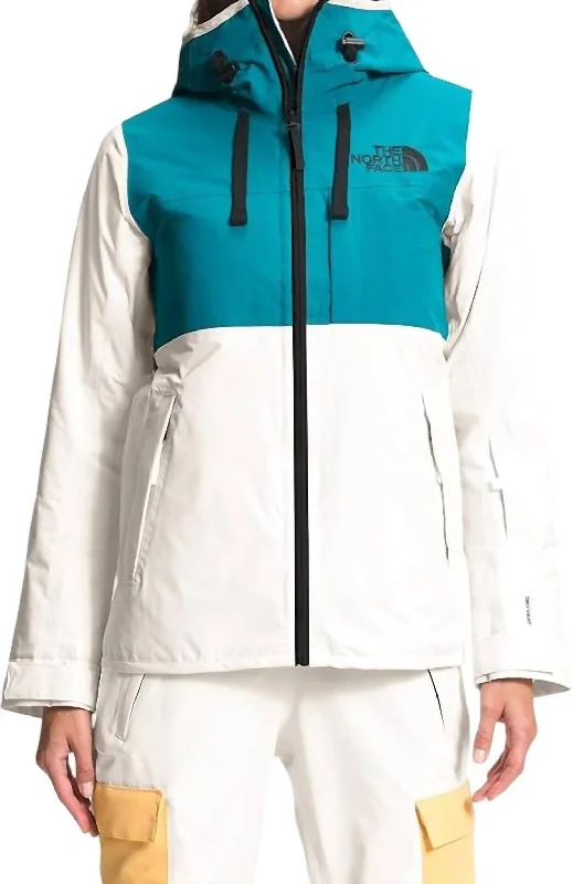 Superlu Jacket In Enamel Blue/gardenia White Laid - back Women's Style