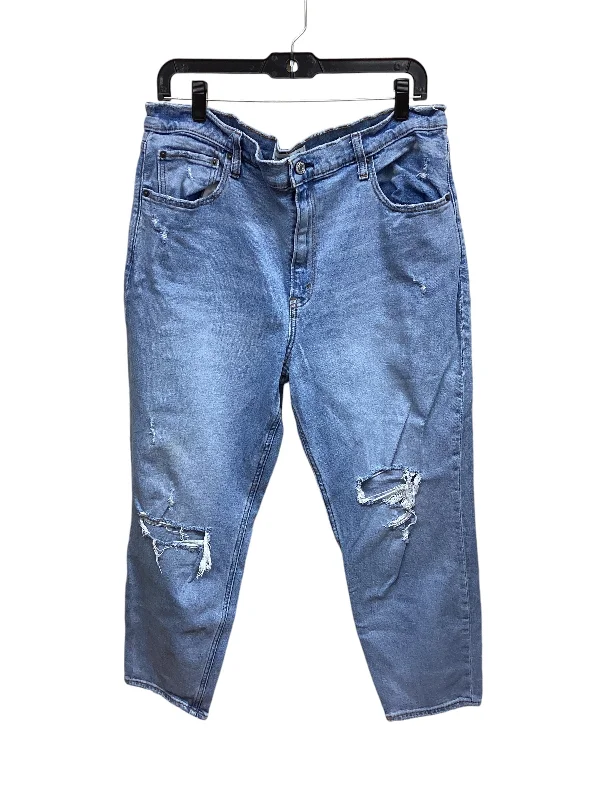Jeans Straight By Abercrombie And Fitch In Blue Denim, Size: 16 Dynamic Women's High - energy