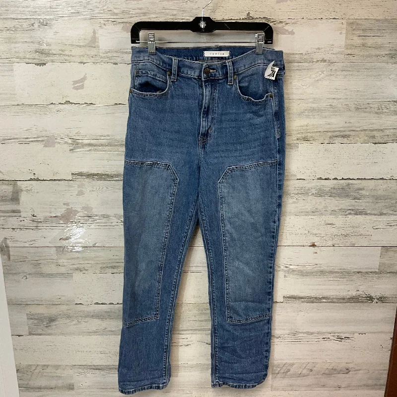 Jeans Straight By EUNINA In Blue Denim, Size: 10 Elegant Women's Formal 