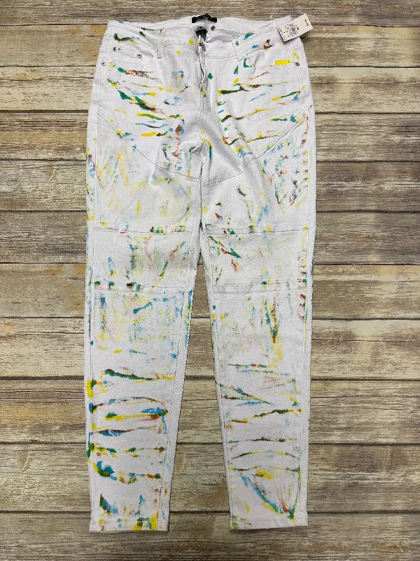 Jeans Skinny By Ashley Stewart In Tie Dye Print, Size: 16 Classic Women's Tweed