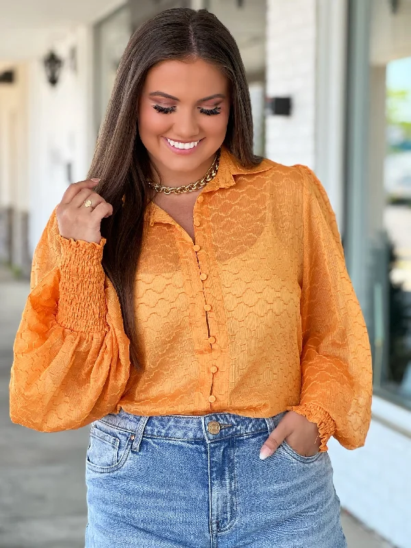 Melina Shirt- Orange- FINAL SALE Sporty Women's Tennis