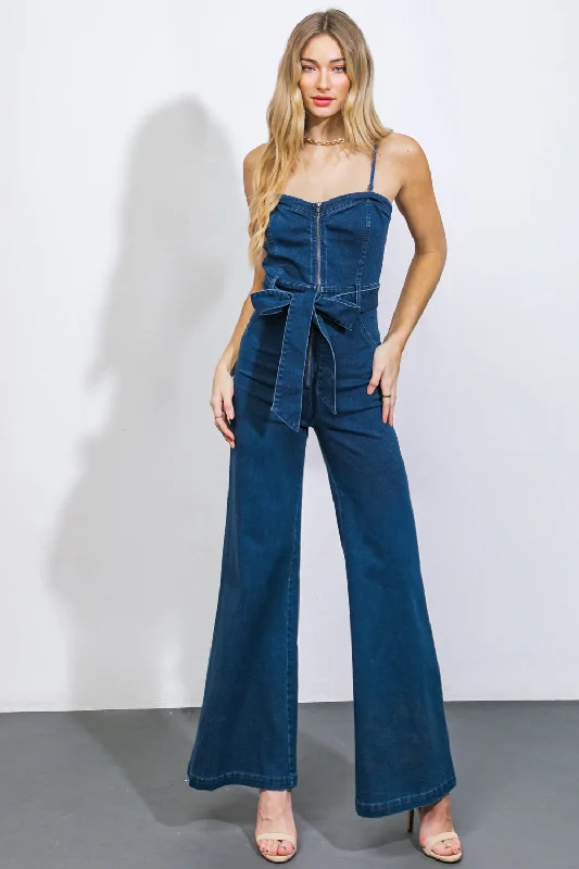 DRIFT AWAY DENIM JUMPSUIT Modern Women's 