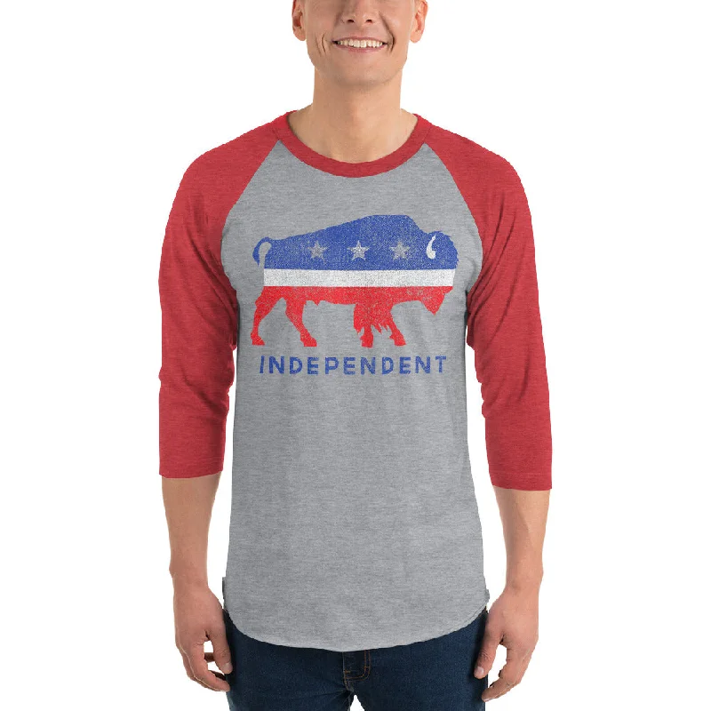 Independent Bison 3/4 sleeve raglan shirt Dynamic Women's High - energy