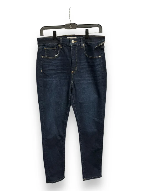 Jeans Skinny By Loft In Blue, Size: 10 Monochromatic Office Style