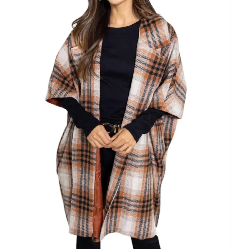 Dion Plaid Coat In St Practical Women's Multi - 