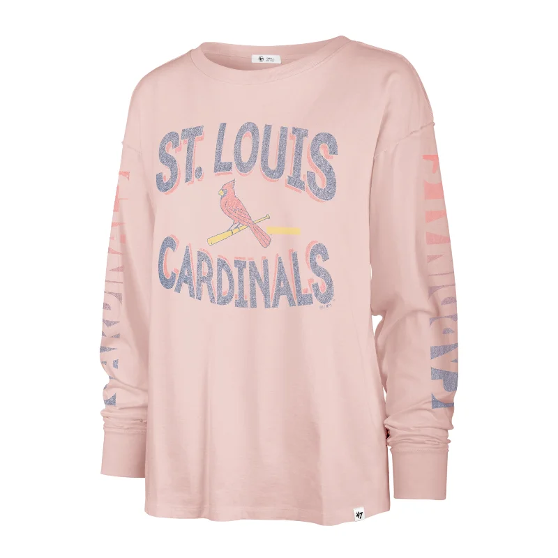 ST. LOUIS CARDINALS CLOUD NINE '47 SOA LONG SLEEVE TEE WOMENS Laid - back Women's Style ST. LOUIS CARDINALS CLOUD NINE '47 SOA LONG SLEEVE TEE WOMENS Laid - back Women's Style