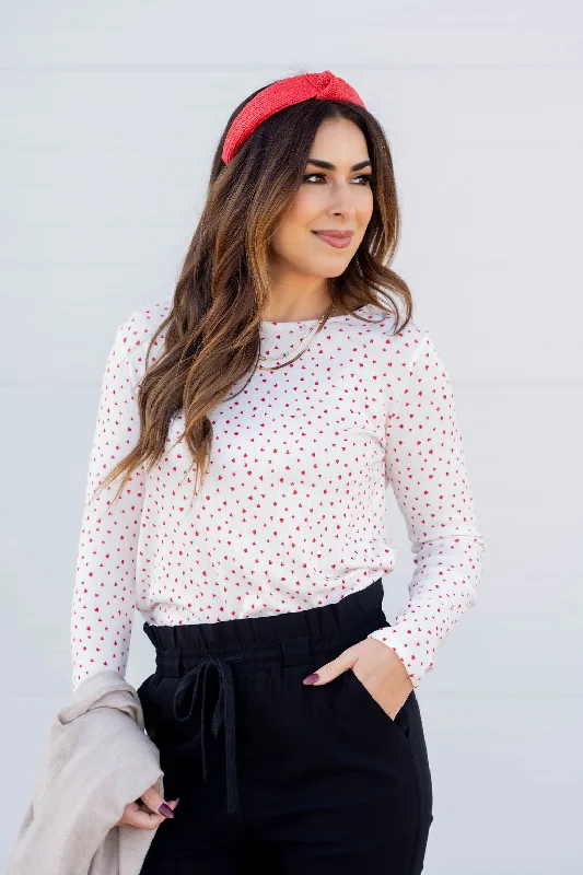 Sweetheart Ribbed Long Sleeve Tee Relaxed Women's 