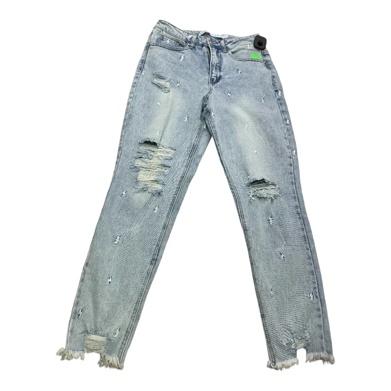 Jeans Straight By TinselTown In Blue Denim, Size: 8 Refined Women's Hand - crafted
