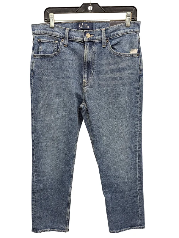 Jeans Straight By Gap In Blue Denim, Size: 12p Minimalist Women's Casual
