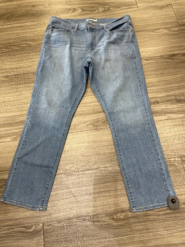 Jeans Straight By Levis In Blue, Size: 18 Minimalist Women's Casual