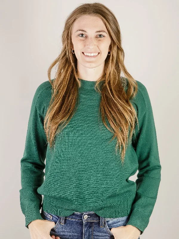 Dark Green Crewneck Sweater French