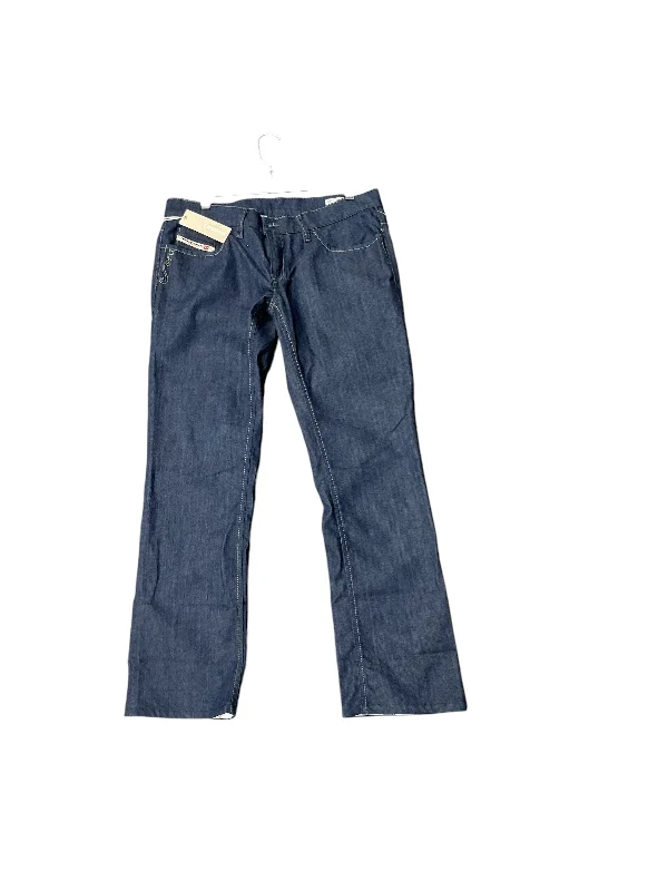 Jeans Straight By Deisel In Blue Denim, Size: 12 Modern Women's 