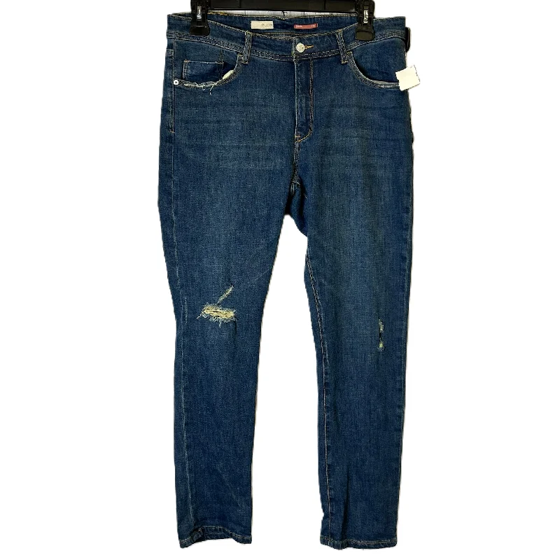 Jeans Straight By Pilcro In Blue Denim, Size: 12 Refined Women's 