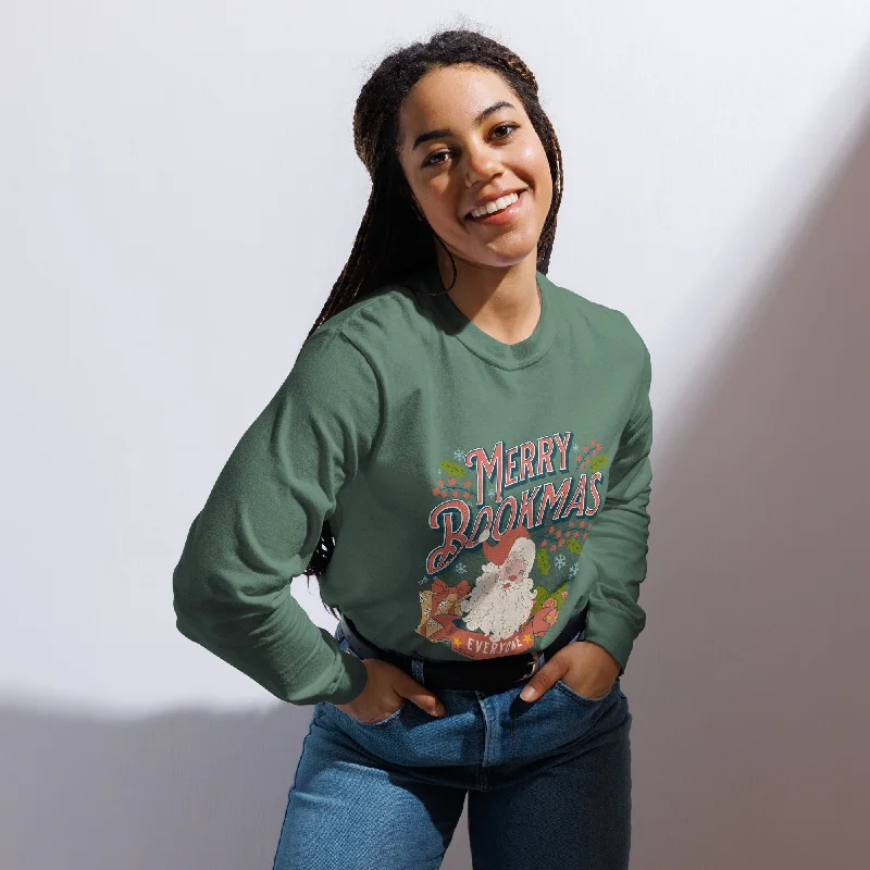 Merry Bookmas Christmas Long-sleeve Shirt Practical Women's Multi - 