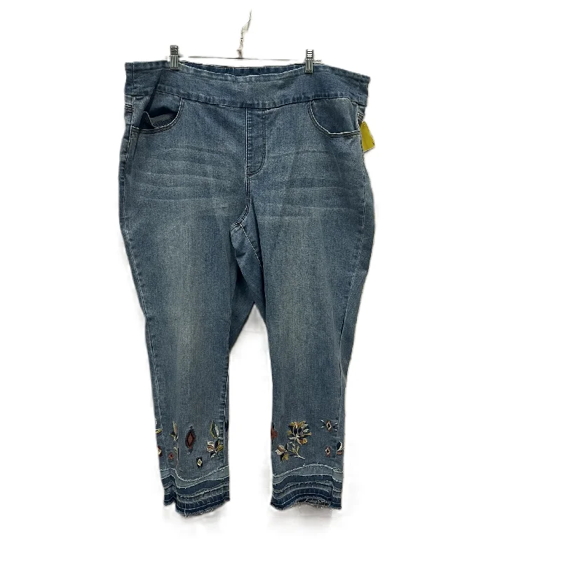 Jeans Cropped By Coldwater Creek In Blue, Size: 22 Artistic Women's Avant - 