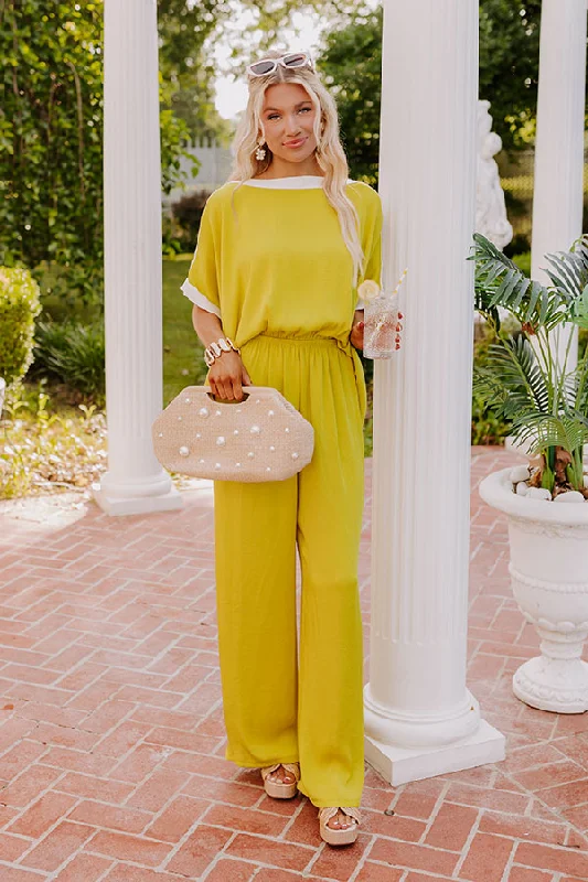 Brooklyn Babe Jumpsuit in Chartreuse Traditional Women's Wool