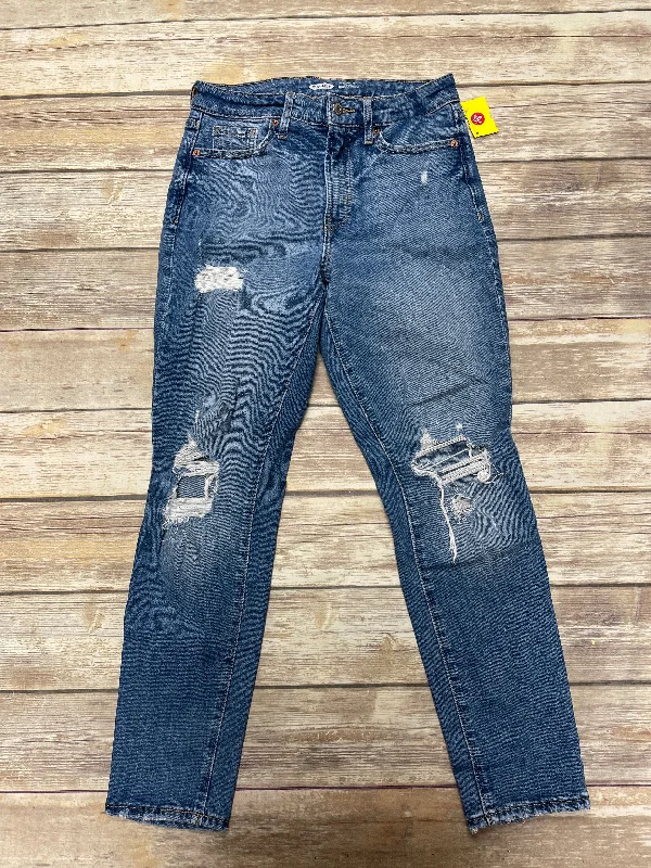 Jeans Straight By Old Navy In Blue Denim, Size: 4 Contemporary 