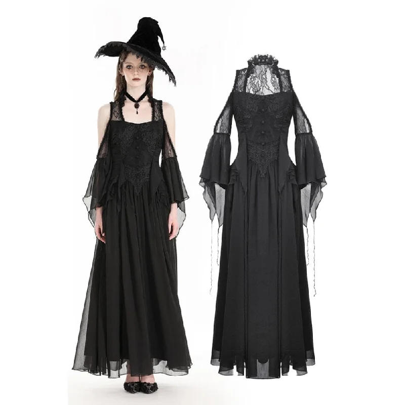 Women's Gothic Off-the-shoulder Lace Splice Halloween Dress Wedding Dress Practical Women's Multi - 